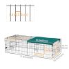 Small Animal Cage with Roof, Indoor/Outdoor Use, for Chicken, Rabbits, Chinchillas, 73" x 30" x 20", Green