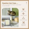 17" Cat Scratching Tree Kitty House Kitten Activity Centre Pet Bed Post Furniture with Hanging Toy (Grey)
