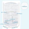 36" Bird Cage, Macaw Play House, Cockatoo, Parrot, Finch Flight Cage, 2 Doors, Perch 4 Feeder Pet Supplies, White