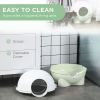 Enclosed Cat Litter Box, Large Kitty Litter Box with Lid, Scoop, Leaking Sand Pedal, Top Handle, Light Green