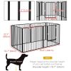 Dog Fence Outdoor 6 Panels 31.5" Height Steel Pet Exercise Pen Indoor, for Small and Medium Dogs