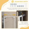 41" Easy Open Indoor Dog Gates for Doorways, House, Stair - White