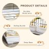 Rabbit Guinea Pig Cage, Bunny Cage Pet Pen with Sliding-Out Trays, Bottom Wood Board, Doors, 24" x 15" x 16"