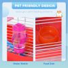 18.5'' Hamster Cage with Exercise Wheel and Water Bottle Dishes, Rat House and Habitats 2 Storey Design, Red