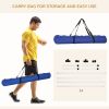 Set of 4 Dog Agility Training Equipment Adjustable Jump Bar Pet Exercise Kit with Carrying Bag (White)