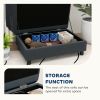 PawHut Pet Sofa Bed Couch with Storage, Pet Sofa for Cats and Small Dogs, Dark Gray