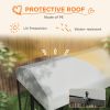 Outdoor Dog Kennel with Two-Room Design, Water-Resistant & Sun-Proof Cover, for S, M, L Dogs, 8' x 4' x 6'