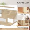 39 inch Hamster Cage Habitat with Acrylic Window & Openable Top for Dwarf Hamster, Gerbil, Guinea Pig, Rat, Oak