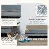 Dog Bed, Large Dog Couch with Washable Cover, Wooden Legs, Elevated Fancy Foam Pet Sofa for Medium & Large Breeds, Gray