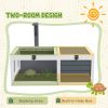 Tortoise Habitat, Wooden Tortoise House w/ Lamp Holder, Gray