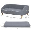 38" Dog Sofa for Dogs Up to 55 lbs, Gray