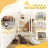 30"-41" Extra Wide Walk Through Dog Gate w/ Cat Door, 3-Inch & 5.5-Inch Extension Kits, 37" High