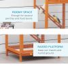 65" Outdoor Wooden Birdcage Aviary with Pull Out Tray 2 Doors, Orange