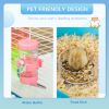 23" Large Hamster Cage, Small Animal House, 5-Level Gerbil Haven, Tunnel Tube System, with Water Bottle, Exercise Wheel, Food Dish, Ramps, 2 Doors