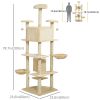 79" Scratching Kitten Tree Condo Kitten Scratch Activity Center Toys Beige