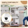 Catio Outdoor, Elevated Design, with Wheels, Resting Box, Water-Resistant, Multi Platforms, White