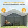 Galvanized Steel Dog Kennel Outdoor with Waterproof & UV-Resistant Cover for Large Dogs, 13.1' x 7.5' x 4.9'