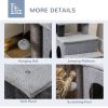 Cat Stairs Pet Steps for Couch Bed with Scratching Posts Condo Ball Toy, 23.6" x 15.7" x 26", Grey
