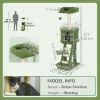 47" Tall Cat Tree Tower with Condo, Ladder, Scratching Posts and Hanging Ball, Green