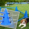 39''L Set of 4 Dog Agility Hurdle Cone Set for Large Medium Small Size Dog, Agility Training Equipment 8 Cones 4 Rods Starter Kit with Carrying Bag