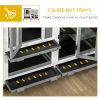 Three Story Wooden Rabbit Cage Bunny Hutch, Gray