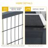 Rabbit Hutch, Waterproof Rabbit House for Small Animals, Gray