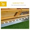Wooden Rabbit Hutch Bunny Cage with Openable Waterproof Roof, No Leak Tray Sturdy Fir Wood Build for Indoor/Outdoor