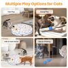 Cat Toys Ball Fast Rolling in Pouch Rechargeable Motion Activated Interactive Cat Toys for Indoor Cats Hide And Seek Mouse Catching Game