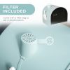Cat Litter Box with Lid, Covered Litter Box for Indoor Cats with Tray, Scoop, Mat, Filter, 17" x 17" x 18.5" , Green