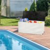 75 Gallon Weather-Resistant Outdoor Storage Deck Box, 130LB Capacity Gray Plastic Patio Organizer with Lockable Lid and Easy-Lift Hinges for Garden
