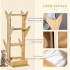 4-level Platform Cat Tree with Resting House, Activity Center for kittens, Cat Tower Furniture with Cushion, Oak