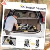 3 Wheels Foldable Dog Stroller with Storage Basket, Adjustable Canopy, Cupholder for Miniature and Small Dogs, Grey