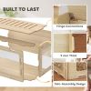 Hamster Cage with Easy View Acrylic Panels, Air Vents & Openable Roof, for Gerbil, Guinea Pig, 39" x 20" x 18.5", Oak
