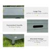 31.5"L Wooden Decorative Dog Cage Kennel Wire Door with Lock, Openable Top Removable Bottom, Dark Gray