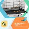 63" Bird Cage w/ Open Top for Budgies, Cockatiels, Lovebirds Finches, Stand, Toys, Removable Tray, Storage Shelf