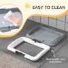 18" x 13" Pee Pad Holder, Dog Potty Tray for Indoor Outdoor, Easy to Clean Dog Training Toilet Pee Pad Tray, Grey