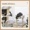 Cat Tower Condo for Indoor Cats, Small Cat Tree with Sisal Scratching Posts, Top Perch, Dangling Balls, Light Grey