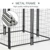 Outdoor Dog Kennel with Waterproof UV-Resistant Cover, 8 x 4 x 6 ft