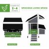 43" Chicken Coop with Wheels, Chicken Tractor with Nesting Box, Windows, Pull-out Tray, Perches, for 2-4 Hens, Gray
