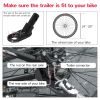 Dog Bike Trailer, 2-in-1 Dog Wagon Pet Stroller for Travel with Universal Wheel Reflectors Flag, for Small and Medium Dogs, Red