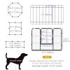 8 Panel Heavy Duty Dog Playpen 23.5" Height for Small Medium Dogs