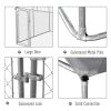 Dog Kennel Outdoor Run Fence with Roof, Steel Lock, Mesh Sidewalls for Backyard & Patio, 9.8' x 9.8' x 7.7'