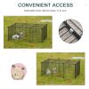 Small Animal Cage for Bunny, Guinea Pig, Chinchilla, Hedgehog, Portable Pet Enclosure with Door, 16 Panels