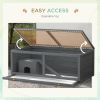 Small Animals Kit Hutch w/ Sliding Tray, Exercise Play House for Dwarf Hamsters, Gerbils, Chinchillas, Grey
