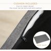 Modern Pet Sofa Cat or Medium Large Dog Bed W/ Removable Seat Cushion, Dark Grey