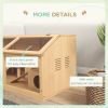 Rat Cage, Hamster Cage Wooden with Suspension Bridge, Ladders, Openable Top, Hut, Platform, for Gerbils Mice