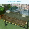 52" Bird Cage with Rolling Stand, Toys, for Budgies Canaries Black