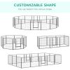 Heavy Duty Pet Playpen, 16 Panels Steel Dog Fence Puppy Exercise Pen with 2 Doors Locking Latch, 31.5" Height
