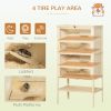 5 Tier Fir Wood Hamster Cage Mouse Rats Small Animals Play House Exercise Activity Center