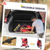 Pet Stroller Foldable Carrier for Cat, Dog and More 4 Wheels Travel Jogger with Cup Holder, Storage Basket, 360 ° swiveling front wheels, Easy Fold